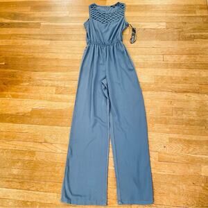 NWT XOXO blue sleeveless jumpsuit size small S b21